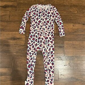 Posh Peanut Leopard Print Kids One Piece Pajama